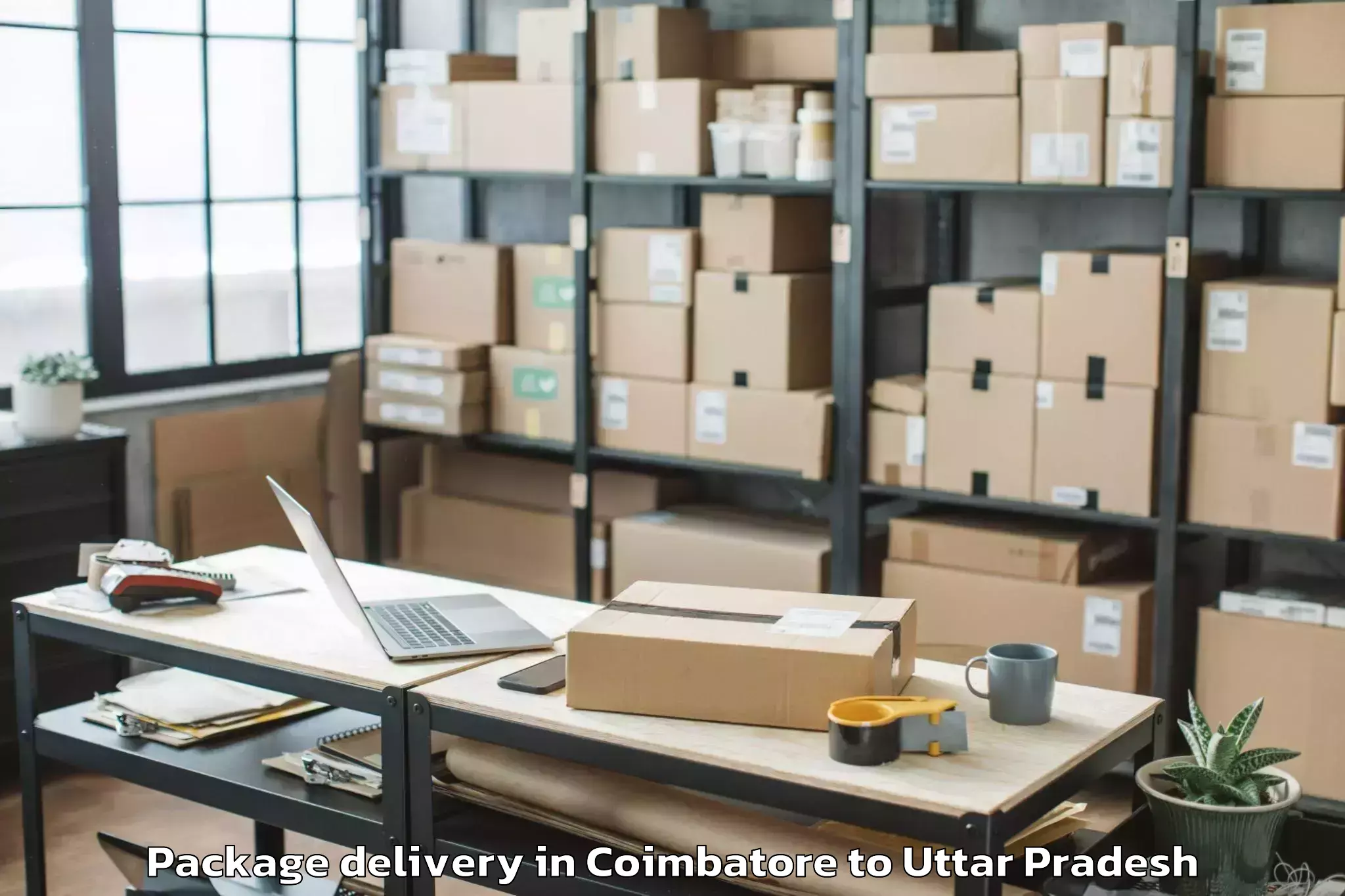 Reliable Coimbatore to Babrala Package Delivery